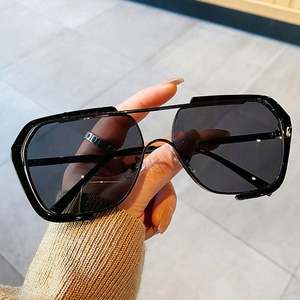 Lunettes de soleil carrées polygonales vintage tendance 2022, montures de lunettes surdimensionnées en alliage transparent pour femmes - Product Image 4