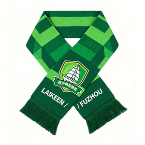 Écharpe personnalisée avec logo des clubs de football du monde entier, double face, tricotée, souvenir, jacquard - Product Image 1