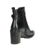 Bottines pour femmes Keys, noires, taille 40, en cuir véritable, antidérapantes, avec boucle, talon bloc, bottines tendance