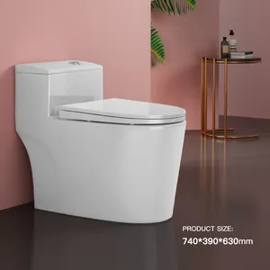 Sifón de cerámica de alta temperatura para baño, artículos sanitarios de tamaño pequeño, cubierta de asiento silencioso, inodoro de una pieza, novedad de 2021