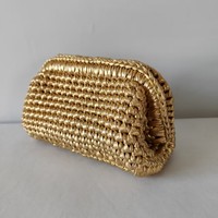 Sac à main de luxe tissé à la main en fil métallique coloré multi-texturé, style urbain minimaliste, en polyester