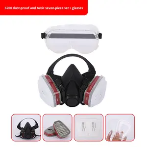 Respirador de cara completa 6200, máscara de Gas de Material PP reutilizable y lavable <span class=keywords><strong>para</strong></span> protección química a prueba de polvo <span class=keywords><strong>para</strong></span> pintura en aerosol - Product Image 6