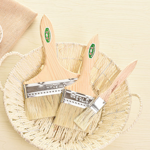 Nylon Bristle Paint <b>Brush</b> Wooden Handle 1 3 6 Inch Flat Wall Paint <b>Brush</b> For DIY Hardware Use - Product Image 2