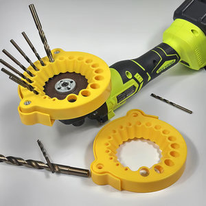 Drill Bit Sharpener Holder 19 Hole Plastic Adjustable Grinding <b>Tool</b> For Battery <b>Power</b> Drill Diy Use - Product Image 1