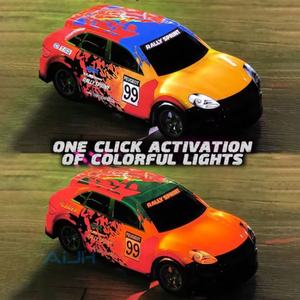 Coche de Control Remoto Deportivo 2.4G con Luces de Colores, Carcasa de PVC, Escala 1/18, Coche de Carreras RC, Juguetes de Derrape de Alta Velocidad - Product Image 3