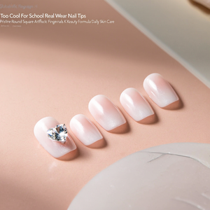 Too Cool For School Real Wear Nail Tips Pristine Round Square Artificial Fingernails K Beauty Formula Daily Skin Care - Product Image 3
