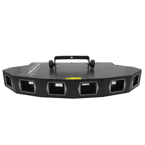 Luz láser de escenario RGB a todo Color en forma de abanico de seis cabezas, cuerpo de aluminio de Control DMX512 para KTV Disco Night Club Light Show - Product Image 4