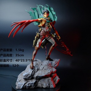 Figuras de Acción de Anime Japonés de 13.8 Pulgadas (35 cm), Attack on <span class=keywords><strong>Titan</strong></span>, Levi, Mikasa, <span class=keywords><strong>Shingeki</strong></span> No, con Caja de Color para Coleccionistas - Product Image 6