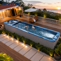 Spa de natation en acrylique au design moderne avec système Balboa pour mobilier de jardin extérieur, vente à prix réduit, piscine idromassaggio pour villas