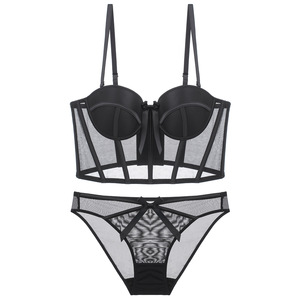 ชุดชั้นในคุณภาพสูงแบบมีบราในตัว ชุดเซ็กซี่ลูกไม้ประดับโบว์ ชุดบราเซ็กซี่สำหรับสาวๆ - Product Image 1