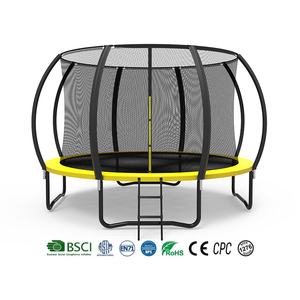 <span class=keywords><strong>Trampoline</strong></span> d'extérieur Zoshine avec design anti-pincement, <span class=keywords><strong>poteaux</strong></span> de soutien incurvés, bord de sécurité jaune entièrement enveloppé, <span class=keywords><strong>trampoline</strong></span> pour enfants - Product Image 1