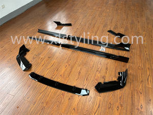 Voiture restyling pare-chocs avant lèvre séparateur jupe latérale arrière diffuseur noir chevalier warr-ior kit carrosserie Pour BMW <span class=keywords><strong>X5</strong></span> F95 X5M bodykit - Product Image 3