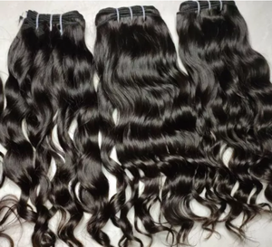 批发价格新抵达印度尼西亚自然波浪卷曲人发延伸100克未加工生发束 - Product Image 2