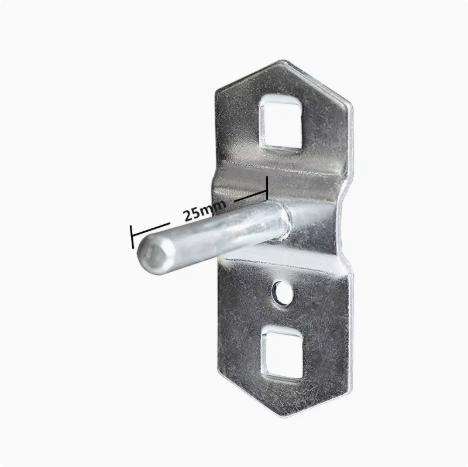 Crochet droit oblique 25mm