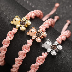 Braccialetti con Proiezione Foto Personalizzata, '<span class=keywords><strong>Ti</strong></span> Amo' in 100 Lingue, Gioielli Personalizzati, Bracciale con Orsetto Fatto a Mano, Vendita all'Ingrosso - Product Image 2