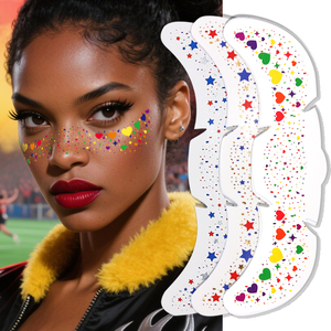 Pegatinas Decorativas Brillantes para la Cara, <span class=keywords><strong>Tatuajes</strong></span> <span class=keywords><strong>Temporales</strong></span> de Pecas con Transferencia de Agua, Pegatinas de Pecas para la Cara - Product Image 5