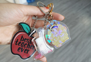 ของขวัญวันครูสุดพิเศษ พวงกุญแจโลหะผสมสังกะสีอุ่นใจและน่ารัก พร้อมดีไซน์พิมพ์ลาย UV สำหรับคุณครูของคุณ - Product Image 6