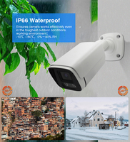 Caméra de sécurité réseau IP ENSTER H.265 4K 5MP, étanche, résistante aux intempéries, vision nocturne, type bullet, pour extérieur et intérieur