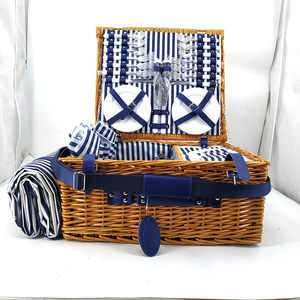 <span class=keywords><strong>Cesta</strong></span> de <span class=keywords><strong>Picnic</strong></span> Portátil Ecológica Willow para <span class=keywords><strong>6</strong></span> <span class=keywords><strong>Personas</strong></span>, con Mimbre y PP, para Camping y Almacenamiento de Alimentos, 50x45x22cm, Gran Venta - Product Image 3