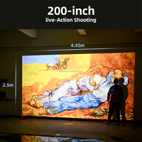Mini Proyector de Video para Cine en Casa Android 1080p 4K Ready, Full HD, Último Modelo, Altavoz HIFI Inalámbrico, Corrección Trapezoidal Automática, Tiro Corto