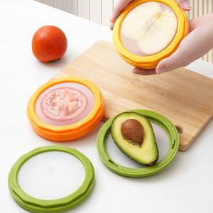 Set 4 çok fonksiyonlu silikon meyve saklama kutuları soğan avokado <span class=keywords><strong>Saver</strong></span> için peynir limonlar mutfak Gadget gıda saklama kabı - Product Image 2