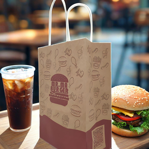 Giant <span class=keywords><strong>Xxl</strong></span> Sacs en papier pour pâtes Sacs à lunch en papier pour enfants Transporteur personnalisé Hamburger Pain Hot Dog Emballage Sac en papier alimentaire - Product Image 6