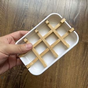 Bathroom Accessories <b>Bamboo</b> Fiber <b>Soap</b> Bars Box for Shower - Product Image 4