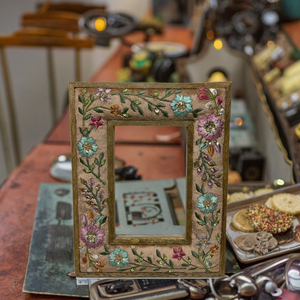 Sinh Thái Thân Thiện Với Tay Thêu Bền Trọng Lượng Nhẹ Hiện Đại Gỗ & Vải Khung Ảnh - Product Image 3