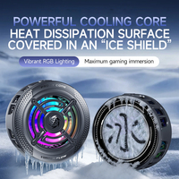 Ventilateur de refroidissement portable pour téléphone portable, lumière RGB, radiateur magnétique pour téléphone portable, refroidisseur pour iPhone Series/Android/Tablet/iPad