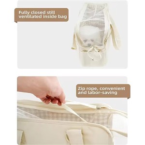 Tas gendongan anjing kucing, pembawa anak anjing perjalanan sisi lembut dapat dilipat dengan saku besar - Product Image 3