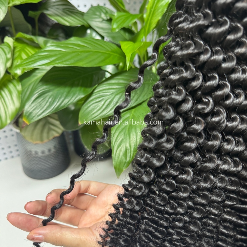 KAMA 100% Virgin Remy Human Hair Extensions for Crochet Braiding Natural Color Machine Made Feather Tip Hair Detail Section 6