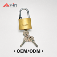 Cadenas rond en laiton, vente directe usine, 20-60mm, verrouillage à clé, double levier, étanche IP65, durable, 3 clés