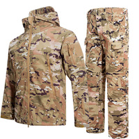 Vêtements de randonnée en gros, softshell, ensemble deux pièces pour la pêche, uniforme tactique, vêtements de chasse, survêtements d'hiver pour hommes