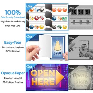 <span class=keywords><strong>Prix</strong></span> usine personnalisé Pull Tab Lotto impression numérique Peel-and-win impression instantanée Pull Tab Card - Product Image 6