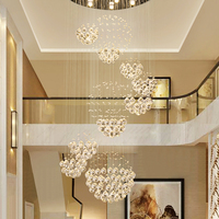 Offre Spéciale nouvelle spirale Led cristal hôtel lustre K9 Lustre De Cristal De Estar Do Lobby pendentif lumière Vintage accrocher la lumière