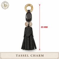 Pendentif à franges en daim multi-usages 85 mm pour chaussures, sacs, sacs à dos, porte-clés, style bohème