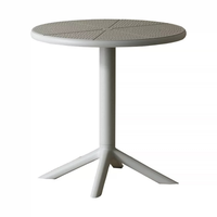 Table ronde pliante en plastique creux, best-seller, pour jardin, cour, café, restaurant