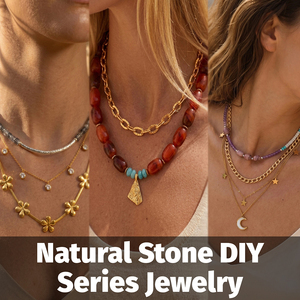 Collar y pulsera <span class=keywords><strong>de</strong></span> piedras naturales coloridas hechas a mano, joyería personalizada DIY, collares <span class=keywords><strong>de</strong></span> gemas estilo bohemio <span class=keywords><strong>de</strong></span> verano. - Product Image 1