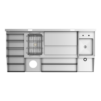 Commerciële barcocktail-voorbereidingswerktafel, commerciële keuken stalen fabricage, commerciële keuken, keukenuitrusting voor restaurants