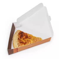 Boîte à pizza triangulaire recyclable, design personnalisé, logo, prix en gros, 6 pouces, carton ondulé, papier résistant à la graisse, emballage alimentaire