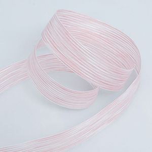 Ruban en polyester transparent à fines rayures de 2,5 cm x 10 yards, élégant et très demandé, idéal pour les arrangements floraux et l'embellissement de cadeaux - Product Image 2