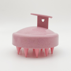 Cepillo de cuero cabelludo seco y húmedo de alta calidad masajeador de silicona de paja de trigo para el tratamiento de la caspa del cabello - Product Image 4