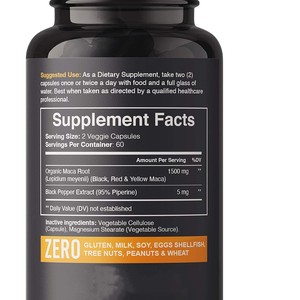 Pacchetto OEM supporto sanitario <span class=keywords><strong>Maca</strong></span> capsule nero rosso giallo <span class=keywords><strong>Maca</strong></span> con pepe nero per l'energia e mantenere la salute delle capsule di vongole - Product Image 4