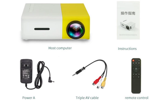 Xách tay chiếu mini được xây dựng trong pin <span class=keywords><strong>HD</strong></span> 1080P Mini Chiếu YG300 với <span class=keywords><strong>TV</strong></span> <span class=keywords><strong>Tuner</strong></span> ngoài trời rạp hát tại nhà Mini LED chiếu - Product Image 5