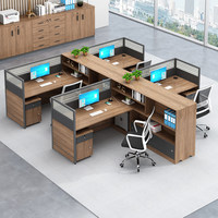 Combinaison de bureau et chaise de bureau modulaire moderne et écologique avec cloison en verre pour studio, individuel ou double, intermédiaire