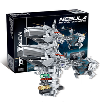 2070 pièces STEM nébuleuse gardien vaisseau spatial bricolage Kit de construction pour enfants jouet éducatif avec faisceaux laser et ailes