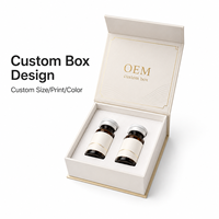 Boîte d'emballage rigide de luxe OEM personnalisée pour ampoules, boîte magnétique gaufrée à chaud pour flacons de 2 ml, 3 ml, 10 ml, pour peptides et soins de la peau