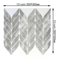 Carreaux muraux auto-adhésifs 3D de qualité supérieure à coller sur les panneaux muraux 3D du métro Mono White avec coulis gris