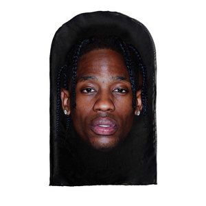 Topi masker wajah penuh pria dan wanita, hiasan kepala Cosplay 3D bercetak Hip Hop modis - Product Image 5