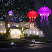Dropshipping Cute Gradient LED Jellyfish Lamp Large Plastic Simulation White Blue Fantasy Floating Dancing Night Light Switch